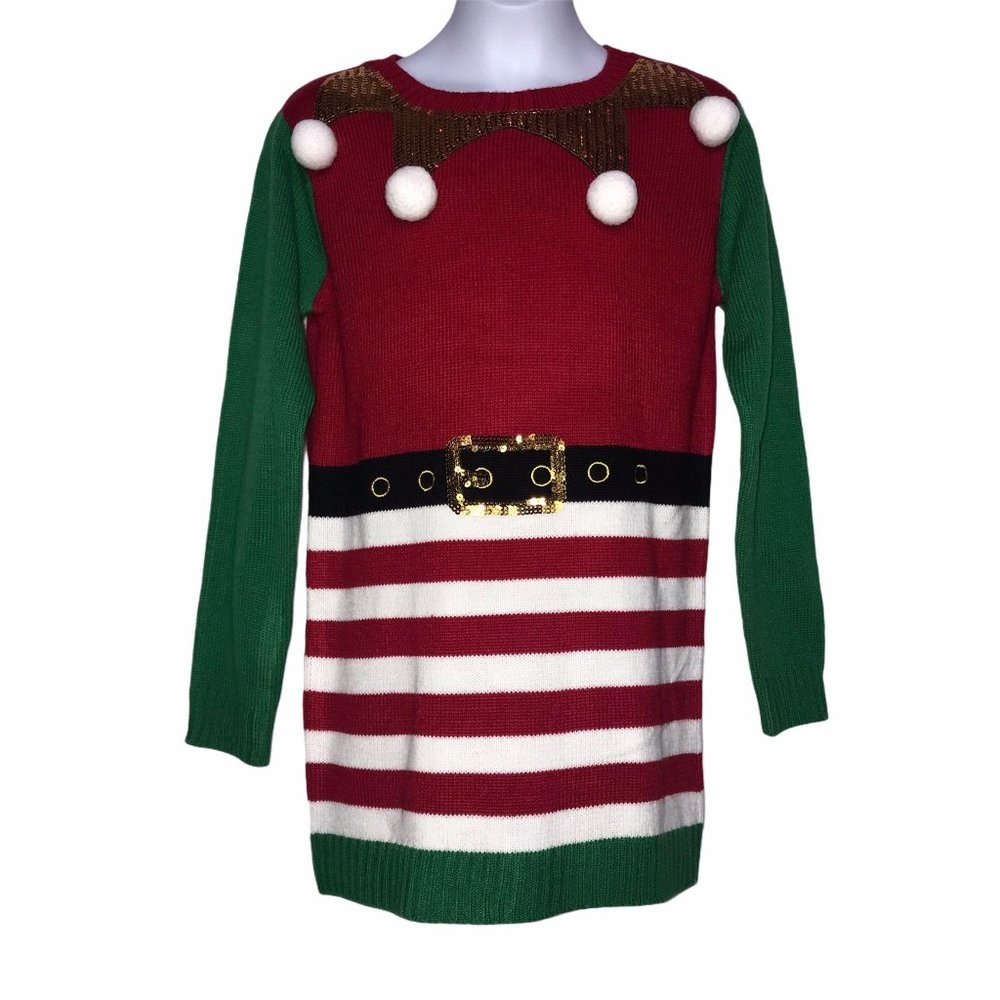 NWT It's Our Time Ugly Christmas Tunic Sweater XL